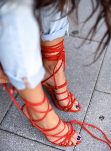Red Lace Up