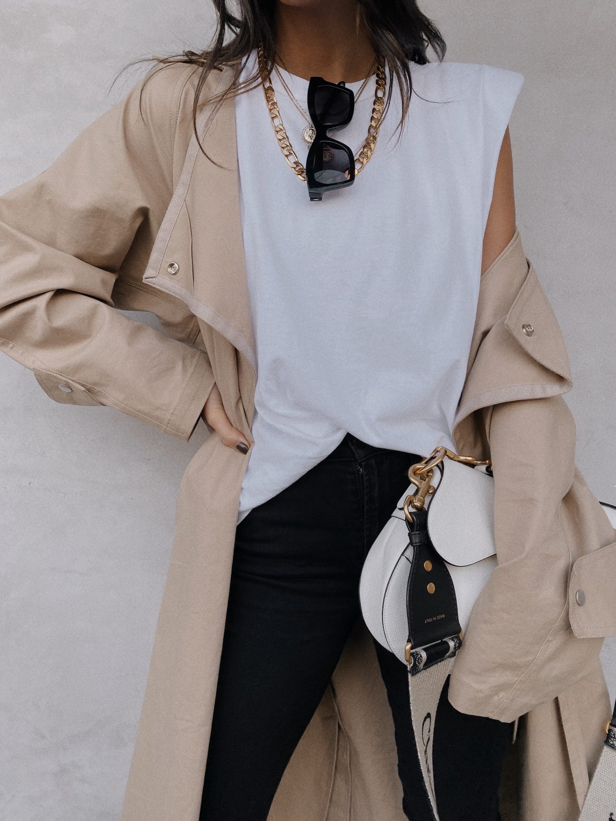 chic outfit trench coat the frankie shop trench dior saddle bag outfit style style inspiration outfit of the day streetstyle blogger kayla seah not your standard blogger fashion los angeles new york